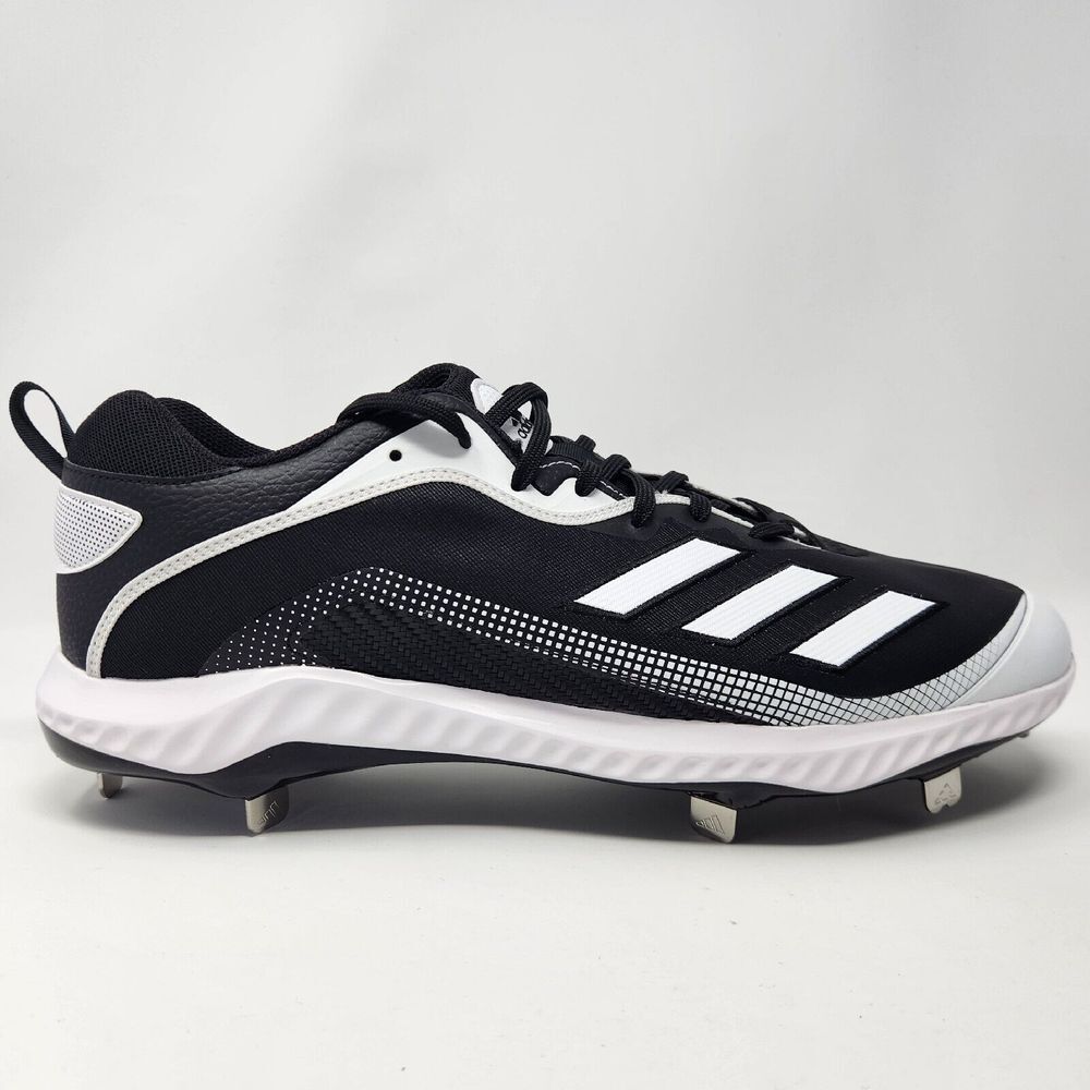 Adidas Icon 6 Bounce Size 16 Mens Metal Baseball‎ Cleats Black White EG7603